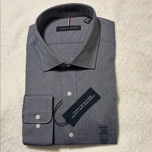 Tommy Hilfiger Men's Dark Gray Dress Shirt